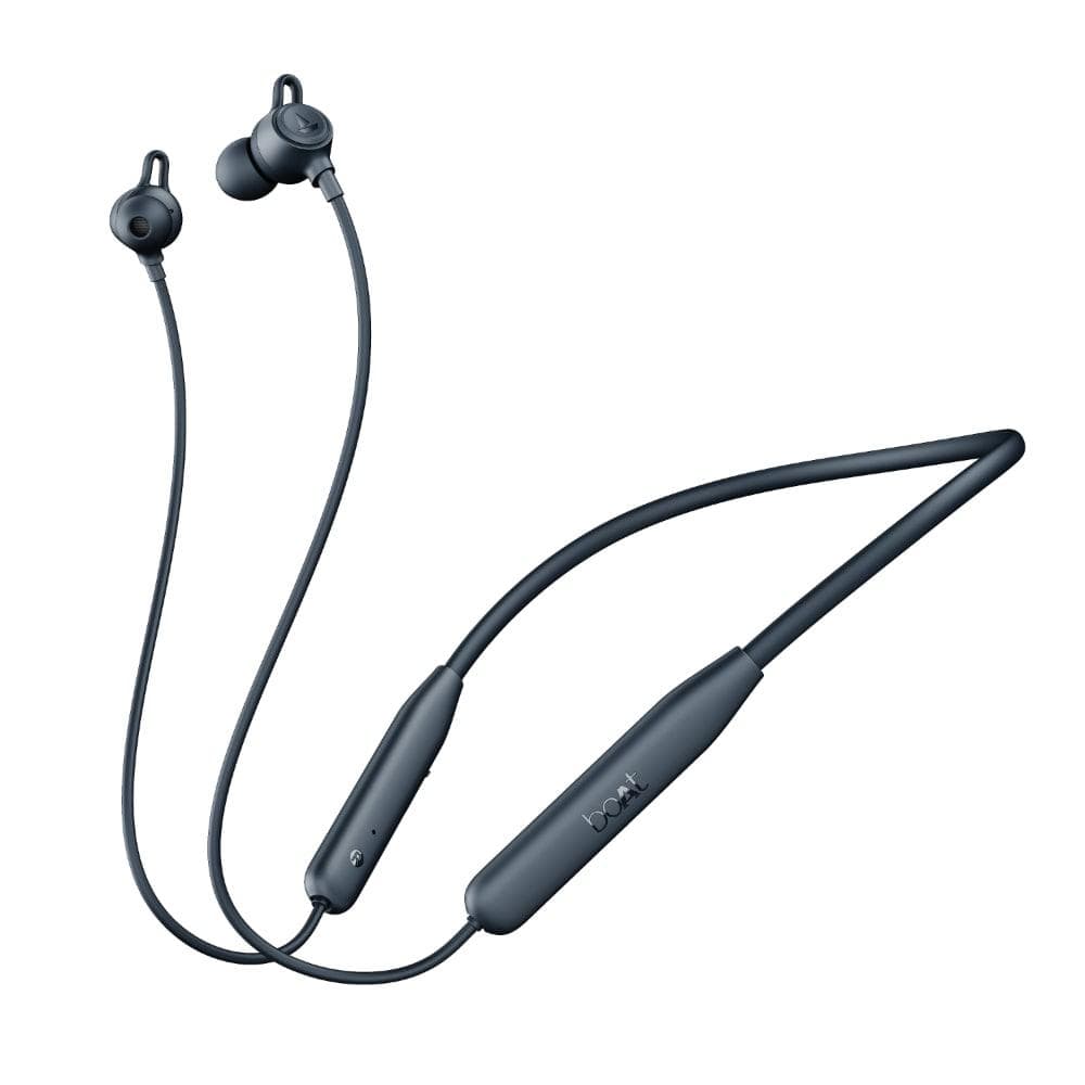 boAt Rockerz 200 In Ear Wireless Neckband with 60 hours Playback Time, 10 mm boAt Signature Sound Drivers and IPX5 Rating (Blue)