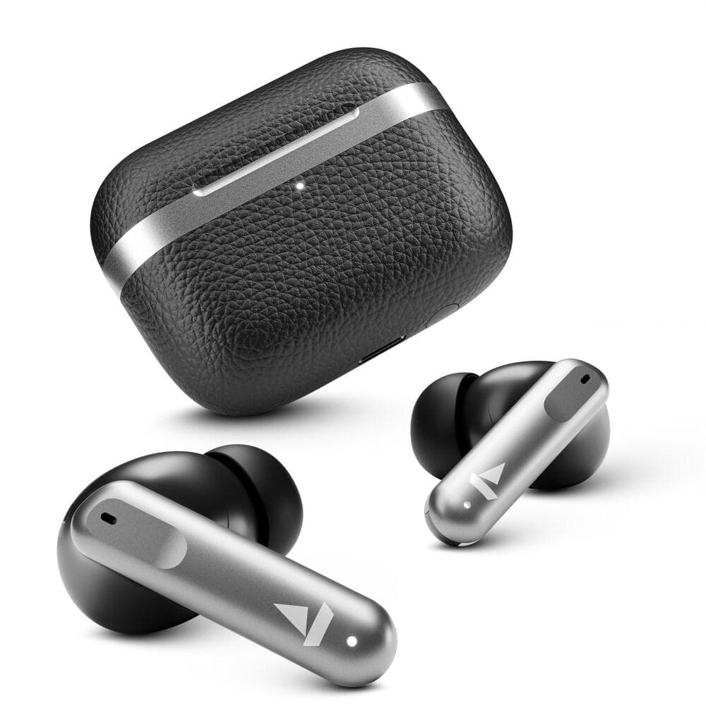 boAt Airdopes 111v2 with 50 Hours playtime, 13 mm drivers, 4 mics ENx Tech, Premium leather finish (Classic Black)