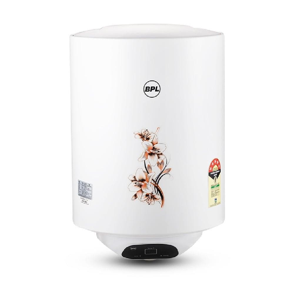 BPL 15 Litres 2000 W Storage Water Heater, White with Graphic on Body
