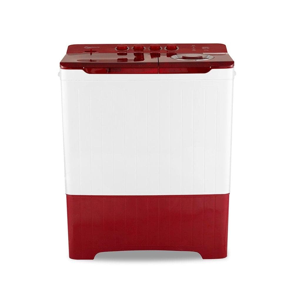 BPL 8 Kg Top Loading Semi Automatic Washing Machine, BWS-N80EASMD, White & Maroon