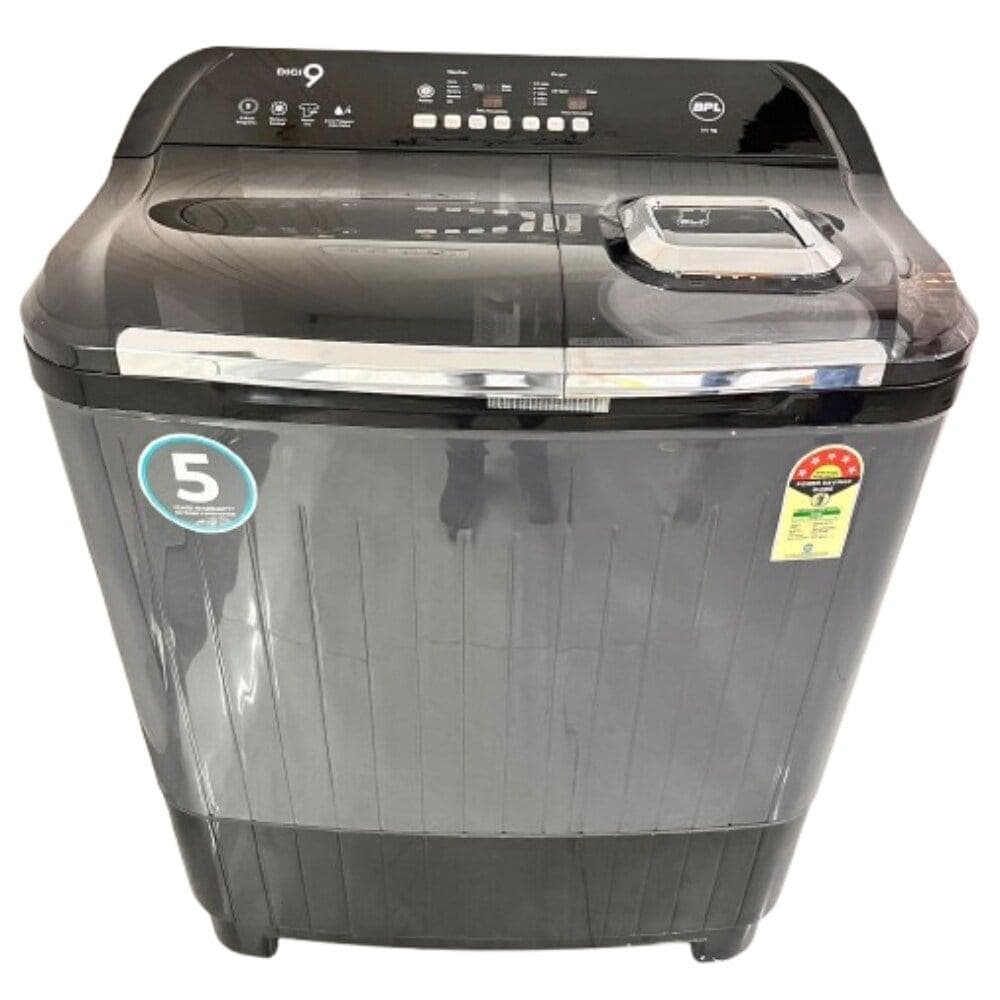 BPL 9 Kg Top Loading Semi Automatic Washing Machine, BWS-B90ERSKD, Black