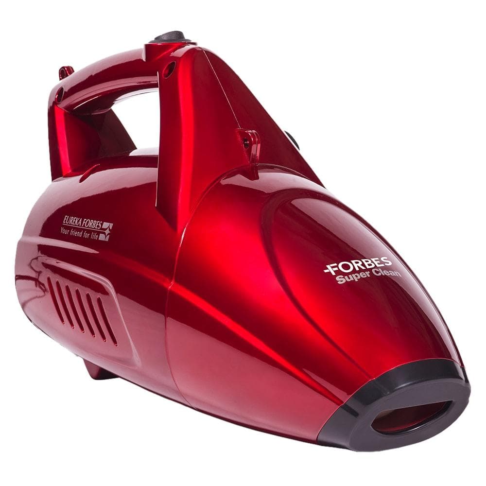 Eureka Forbes Super Clean Handheld 800 watts portable Vacuum Cleaner with 7 attachments (Red and Black)