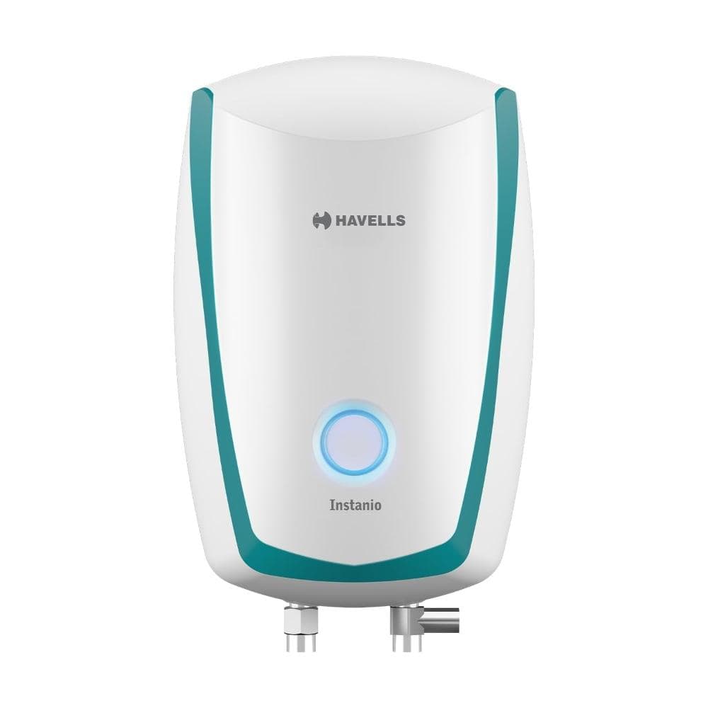 Havells Instanio Prime 3 Litres Instant Water Heater (Geyser), 3000 W Power, Heavy Duty Heating Element, High Working Pressure 0.8 MPa, Fire Retardant Power Cord (White Blue)