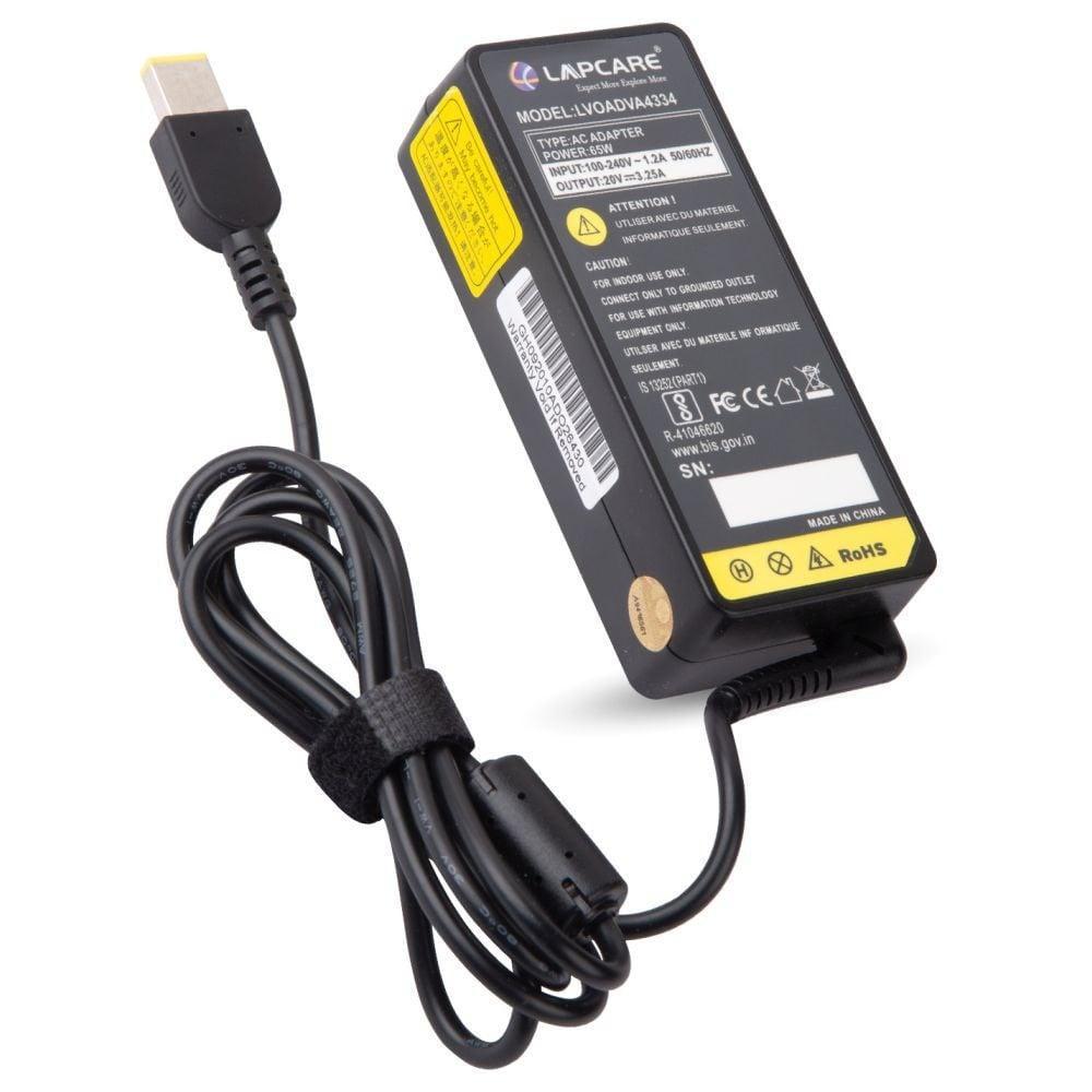 Lapcare LVOADVA4334 Laptop Adapter Designed for Lenovo 3.25A 65 Watt with USB Connector