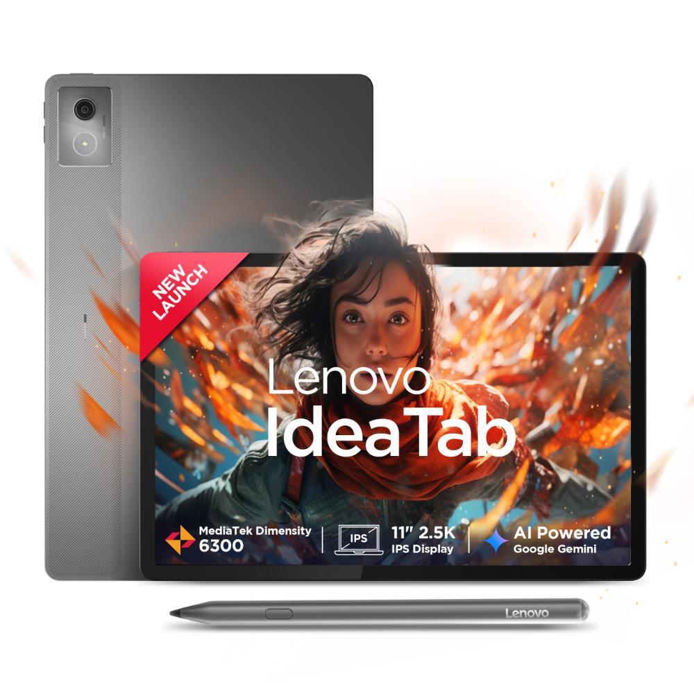 Lenovo Idea Tab 27.94 cm (11 inch) Wi-Fi + 5G Tablet with Pen, 128 GB, 6 GB RAM, Luna Grey, ZAFM0783IN