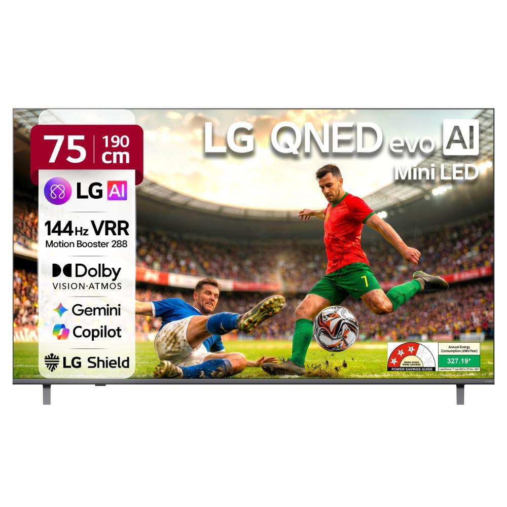 LG 190 cm (75 inches), 4K QNED82 MiniLED Smart TV with alpha 8 AI Processor 4K Gen3, 120Hz Native (VRR 144Hz), FILMMAKER MODE, AI Picture Pro with Dolby Vision & Atmos 2026, Black, 75QNED82BXA