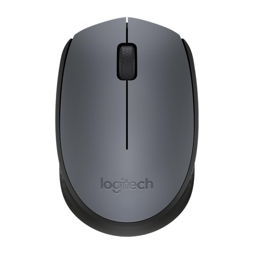 Logitech M170 Wireless Mouse, 2.4 GHz with USB Mini Receiver, Optical Tracking, 12-Months Battery Life, Ambidextrous PC/Mac/Laptop, Grey/Black