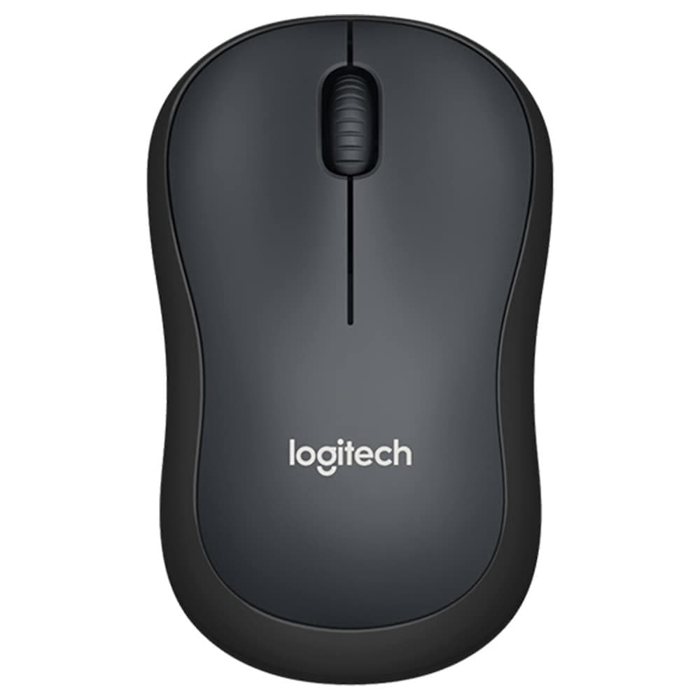 Logitech M221 Wireless Mouse, Silent Buttons, 2.4 GHz with USB Mini Receiver, 1000 DPI Optical Tracking, 18 Month Battery Life, Ambidextrous PC/Mac/Laptop - Charcoal Grey