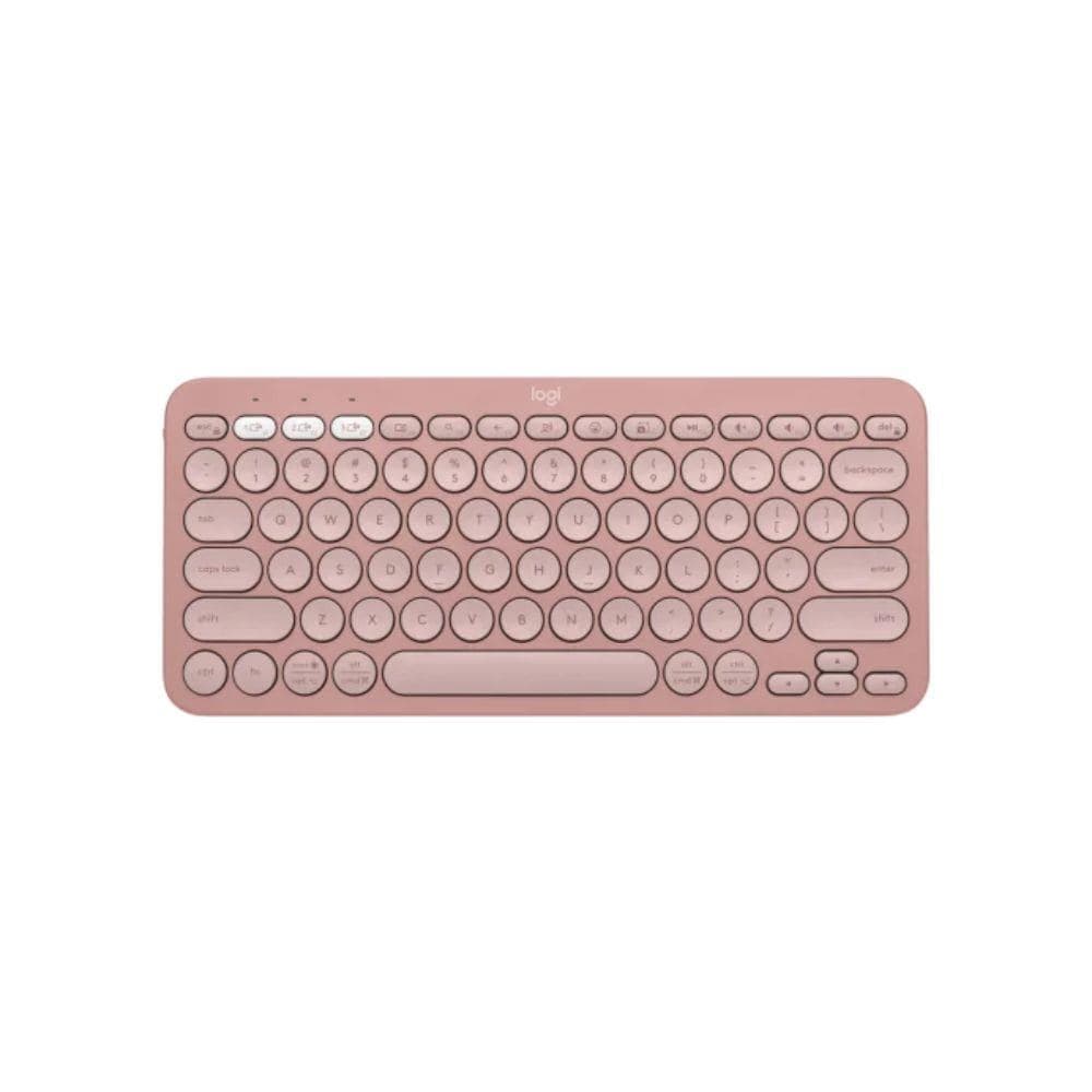 Logitech K380s Pebble Keys 2 Multi-Device Bluetooth Wireless Keyboard, Rose