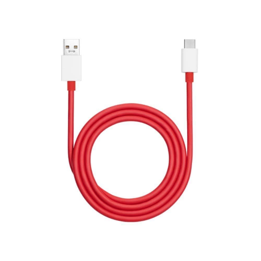 OnePlus DL129 USB-A to Type-C Cable, 10A, 150 cm (1.5 m) Length, 160 W Max fast charging, 480 Mbps Data Transfer, Compatible with Phone, Laptop, Red