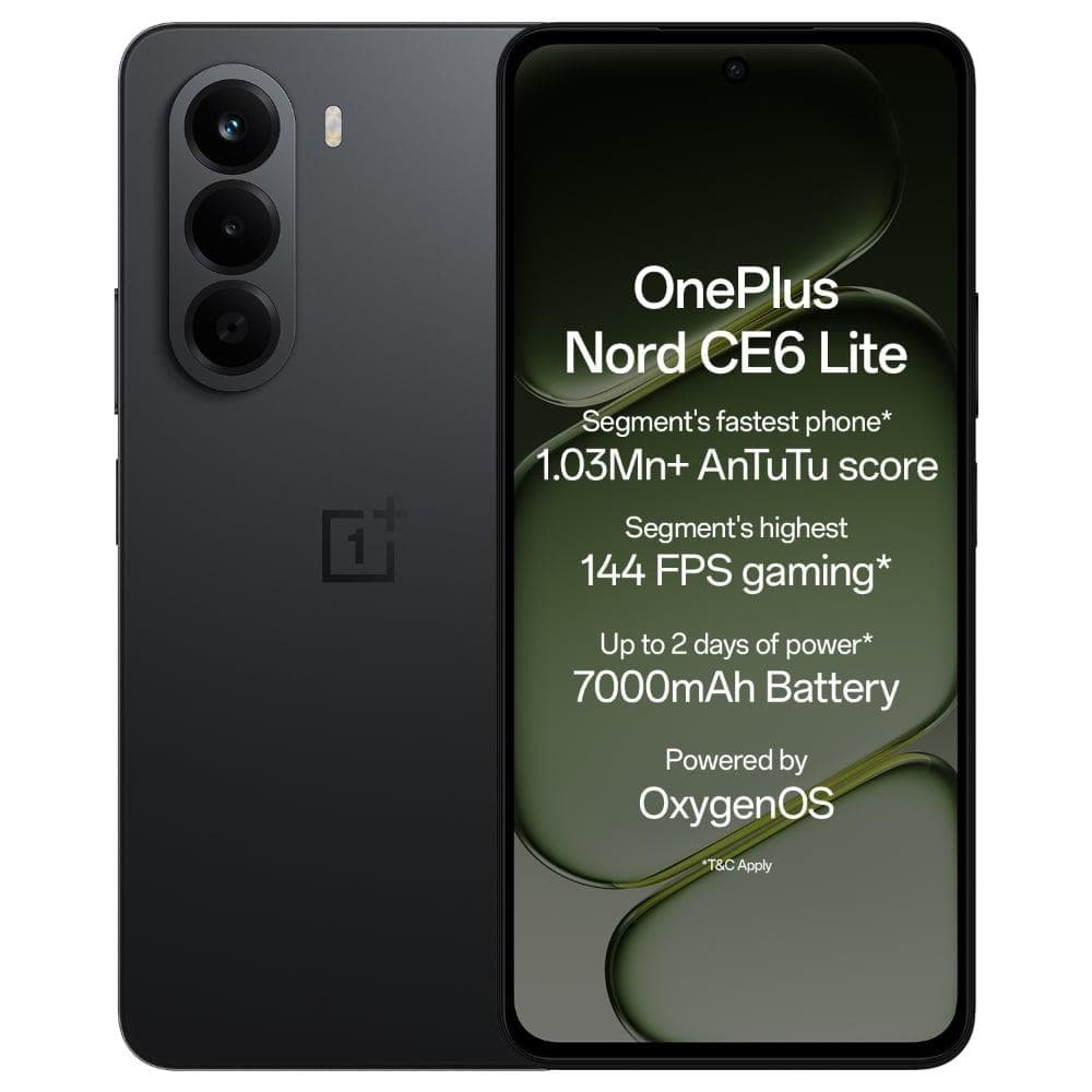 OnePlus Nord CE6 Lite 5G 128 GB, 6 GB RAM, Hyper Black, Mobile Phone