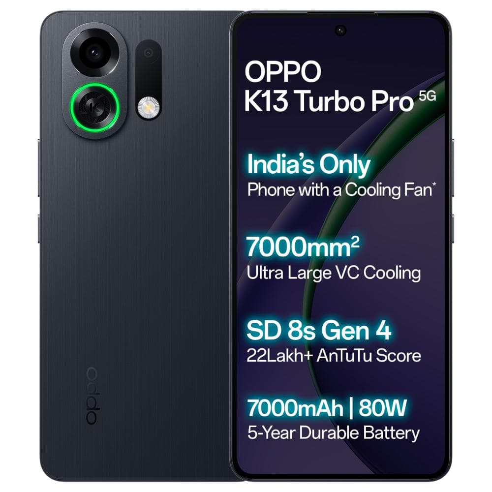 Oppo K13 Turbo Pro 256 GB, 12 GB RAM, Midnight Maverick, Mobile Phone