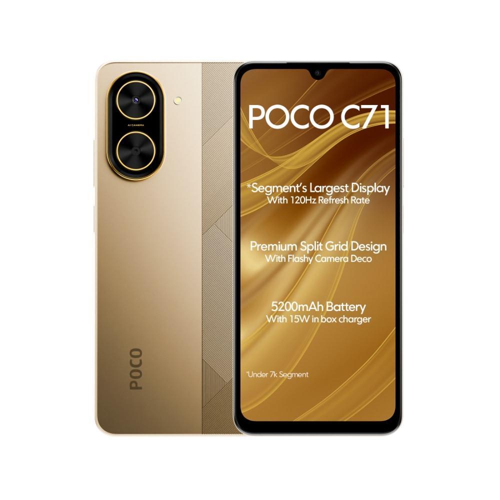 POCO C71 128 GB, 6 GB RAM, Gold, Mobile Phone
