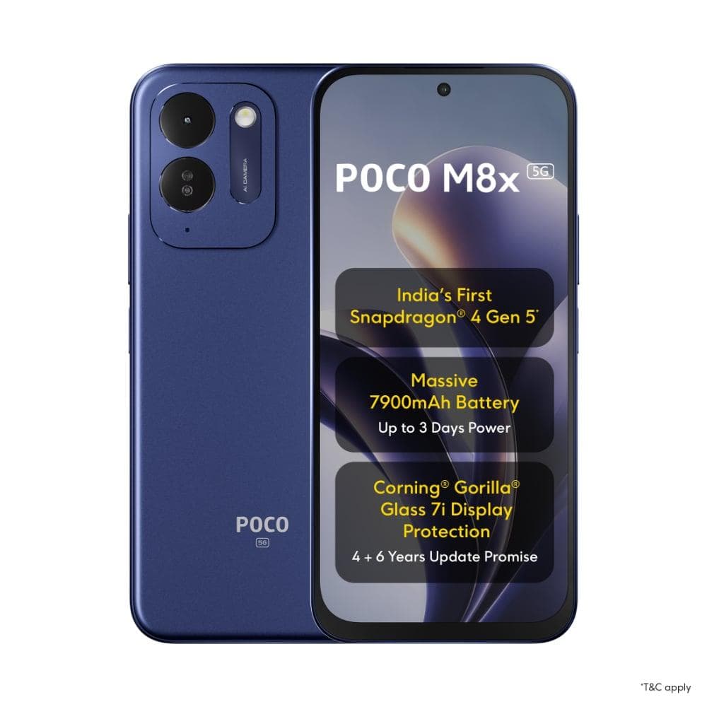 POCO M8x 5G 128 GB, 6 GB RAM, Smartphone, Blue