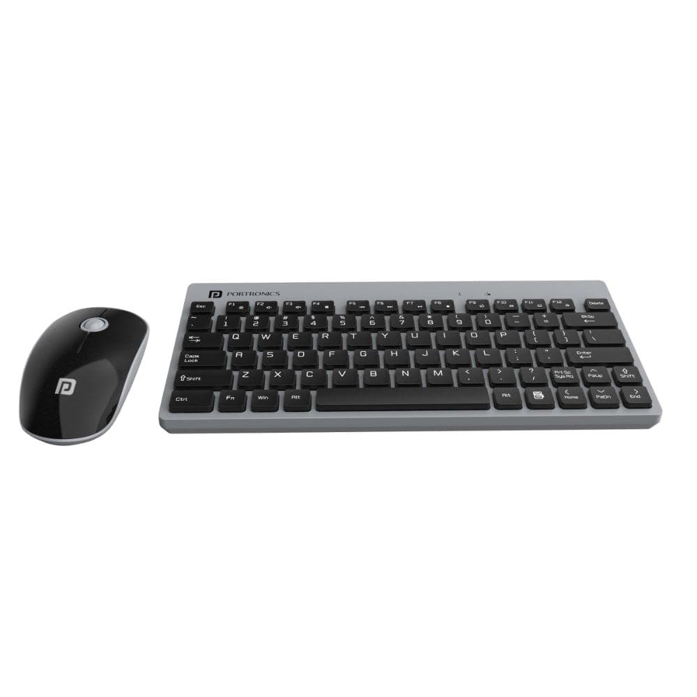 Portronics Key2 Wireless Keyboard & Mouse Combo, Grey