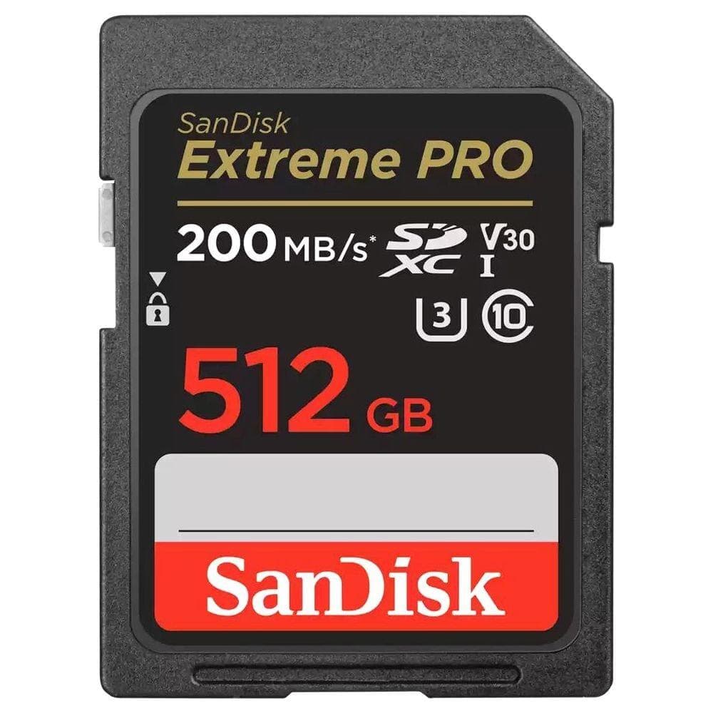 SanDisk 512 GB Extreme Pro SD UHS-I Memory Card with Up to 200 MB/Sec Read Speed