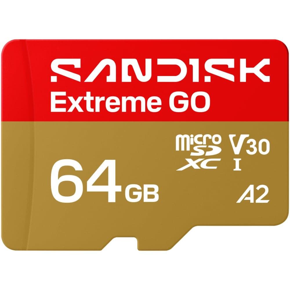 SanDisk Extreme GO UHS I 64 GB microSD Memory Card