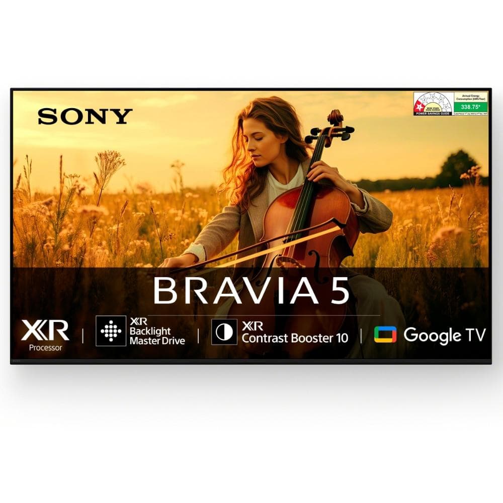 Sony 164 cm (65 inches), BRAVIA 5 4K Ultra HD AI Technology Smart Mini LED Google TV, Black, K-65XR55A