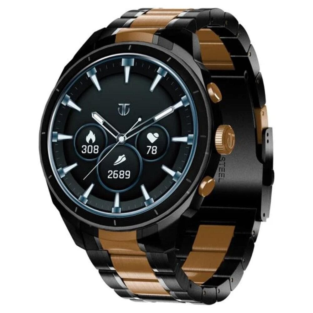 Titan Smart HERITAGE Smartwatch with 3.63 cm (1.43 inch) AMOLED Display, Black+Rose Gold
