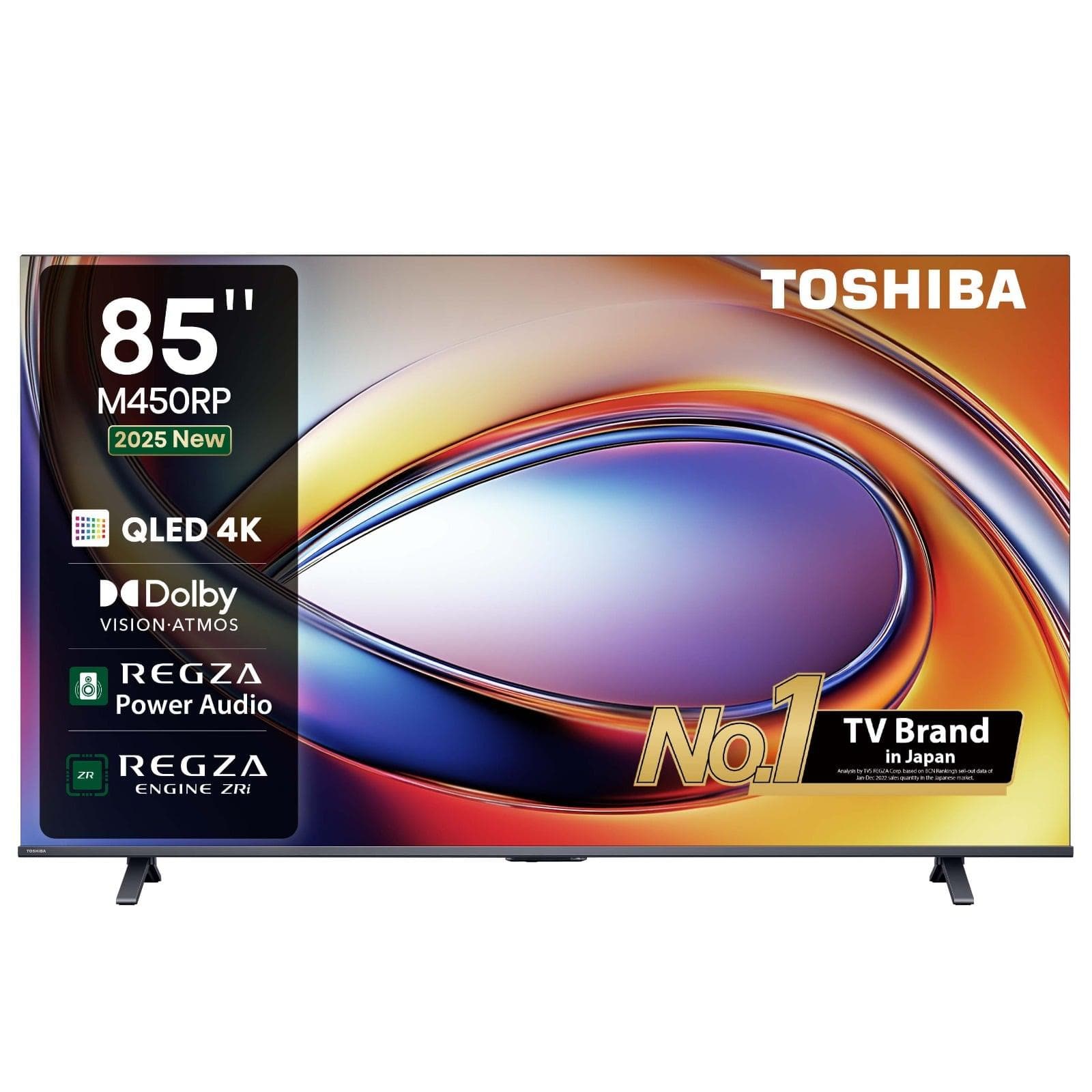 Toshiba 215.9 cm (85 inch) 4K QLED VIDAA Smart OS TV, 85M450RP, Metallic Grey
