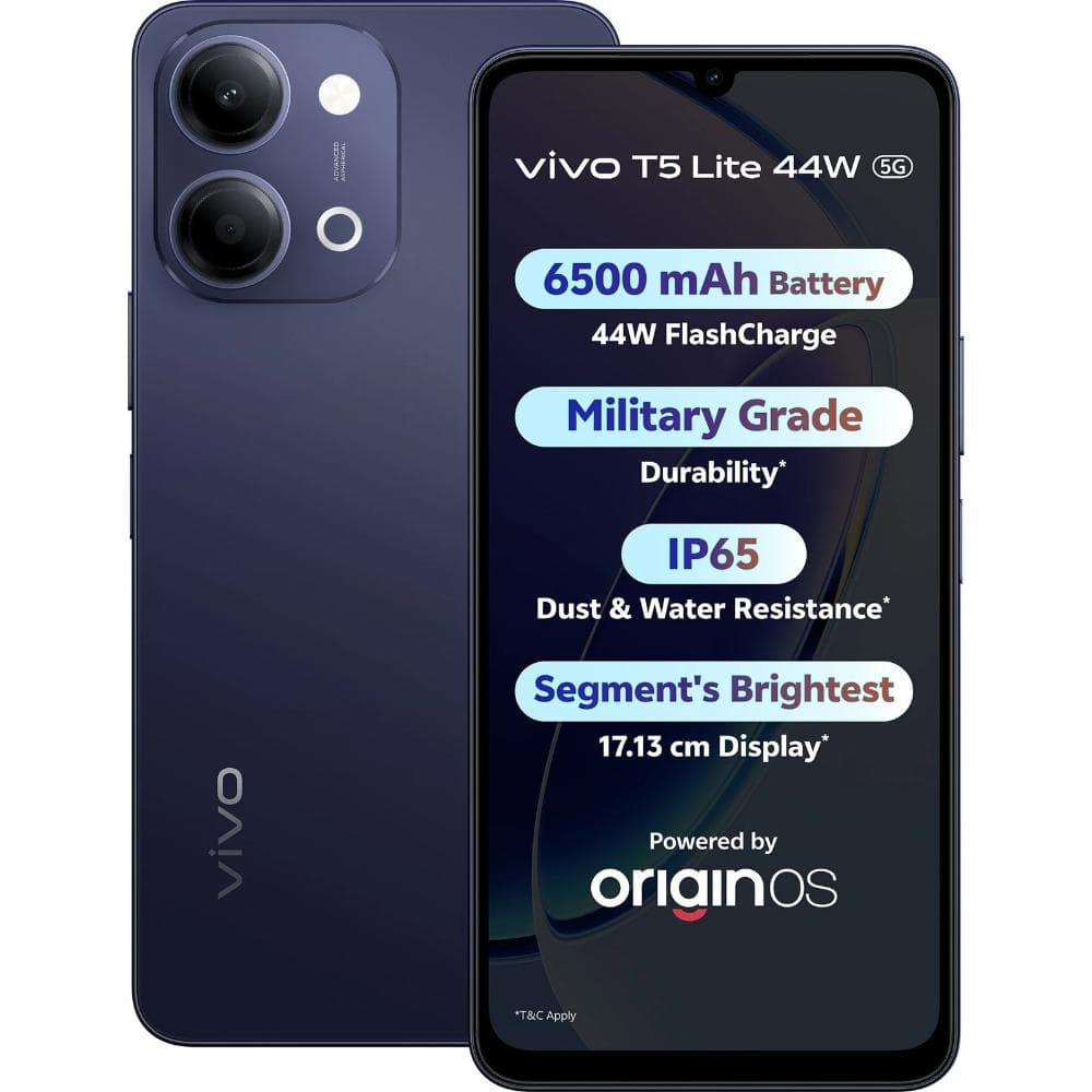 Vivo T5 Lite 5G 128 GB, 6 GB RAM, Twilight Shadow, Mobile Phone