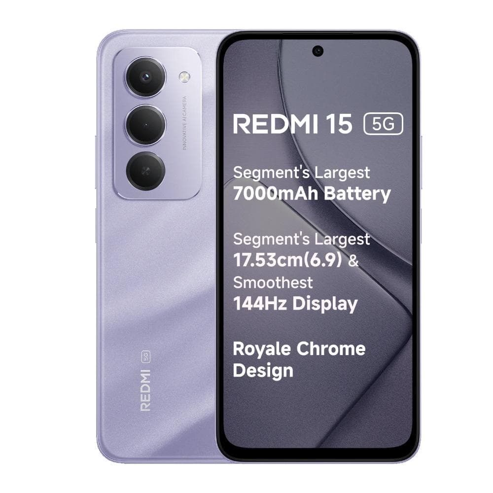 Redmi 15 5G 256 GB, 8 GB RAM, Sandy Purple, Mobile Phone