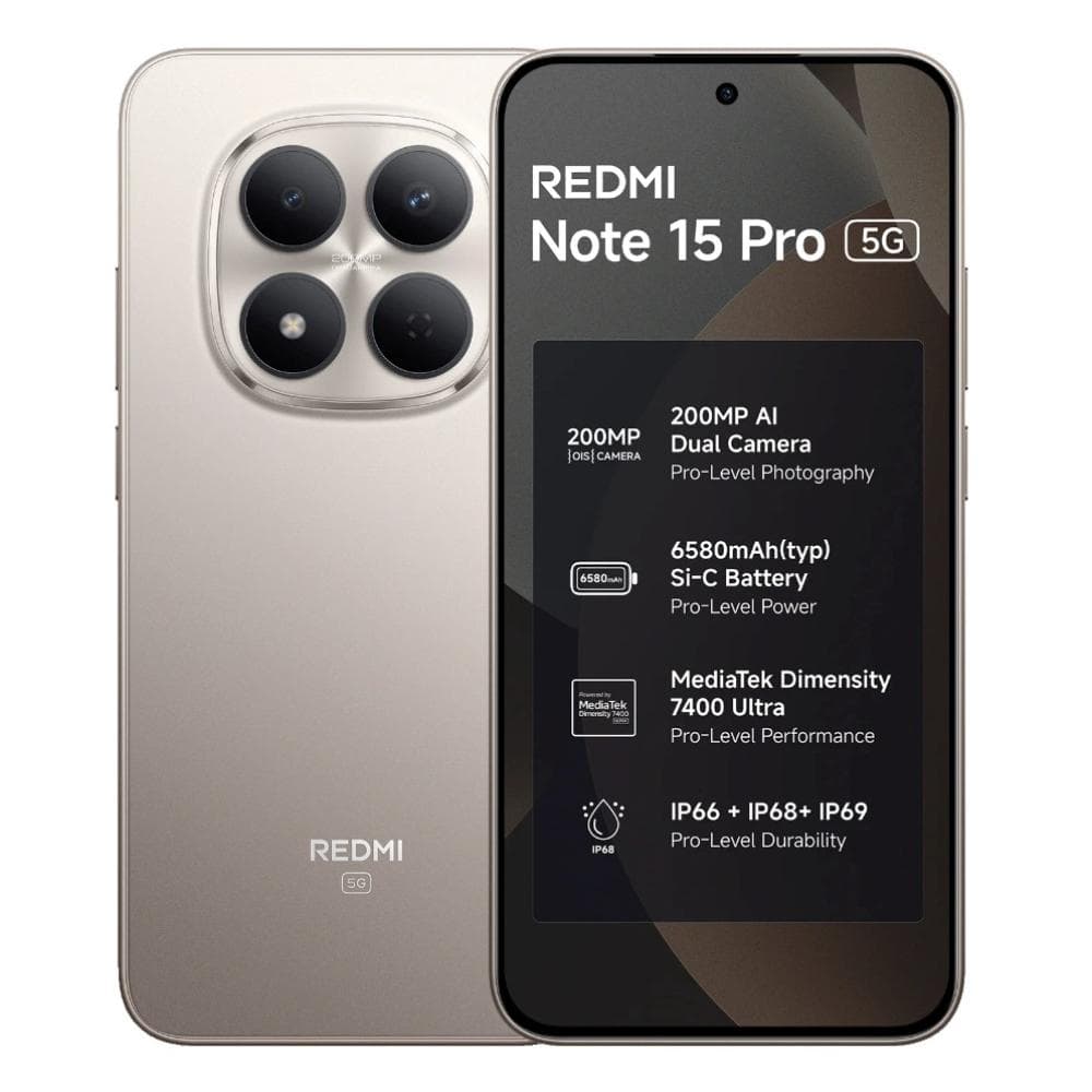 Redmi Note 15 Pro 5G 128 GB, 8 GB RAM, Silver Ash, Mobile Phone