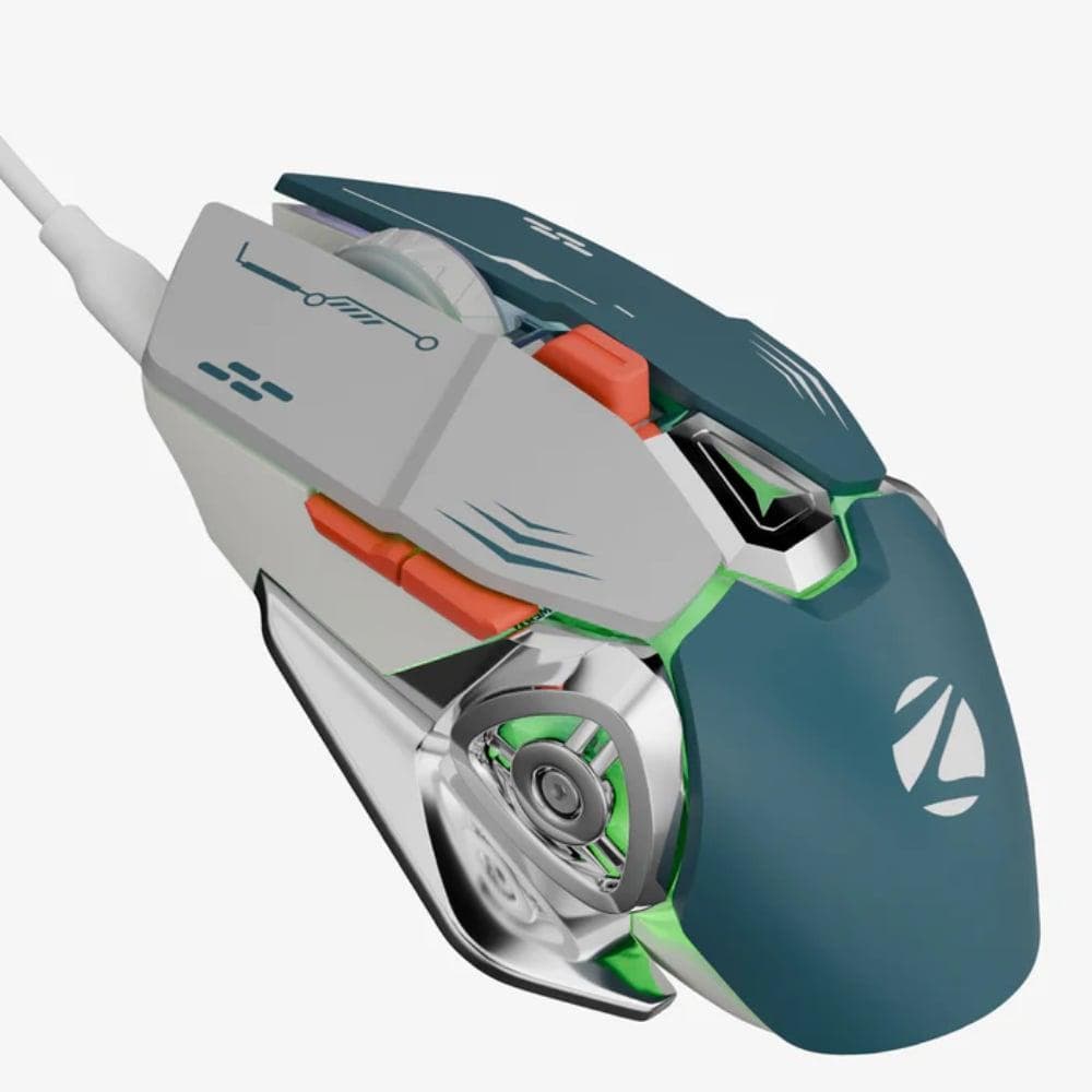 Zebronics Transformer M Plus Wired Gaming Mouse, Grey and Blue