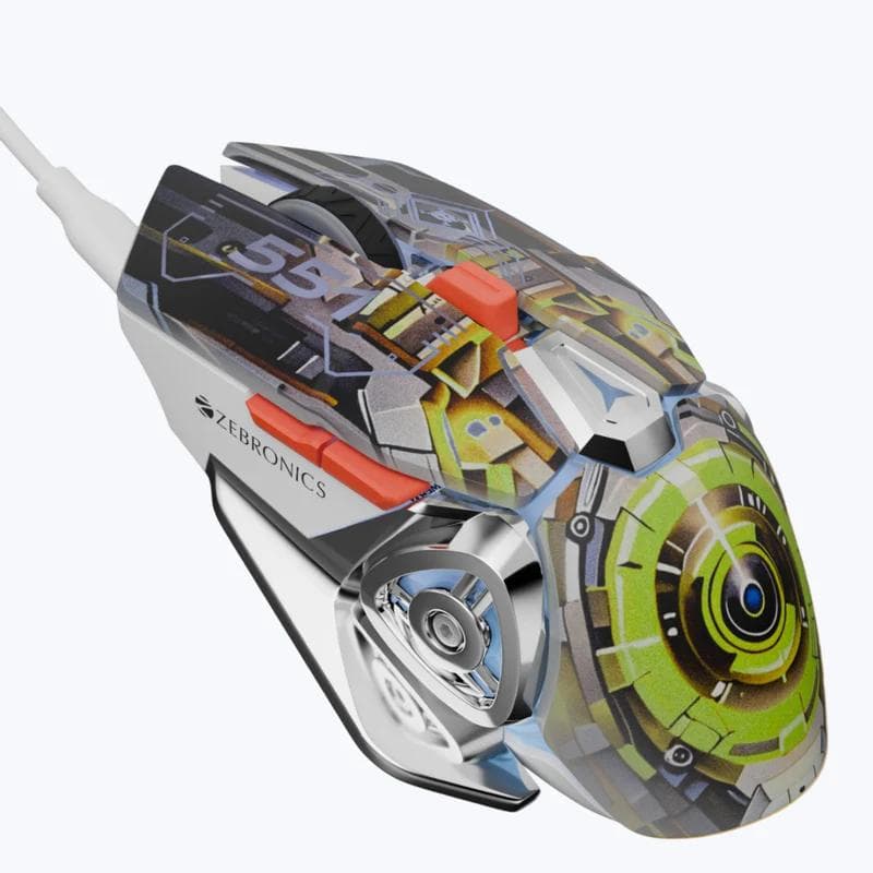 Zebronics Transformer M Plus Mech Wired Gaming Mouse, Mech Orange