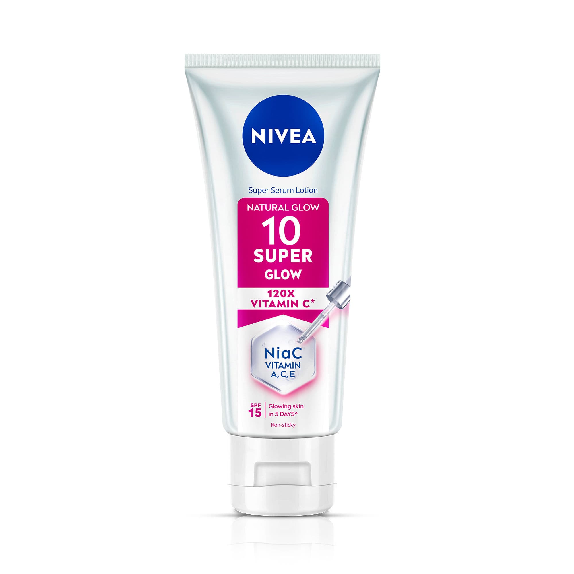 NIVEA Super 10 Glow Serum Body Lotion With Niacinamide, 120X Vitamin & SPF15