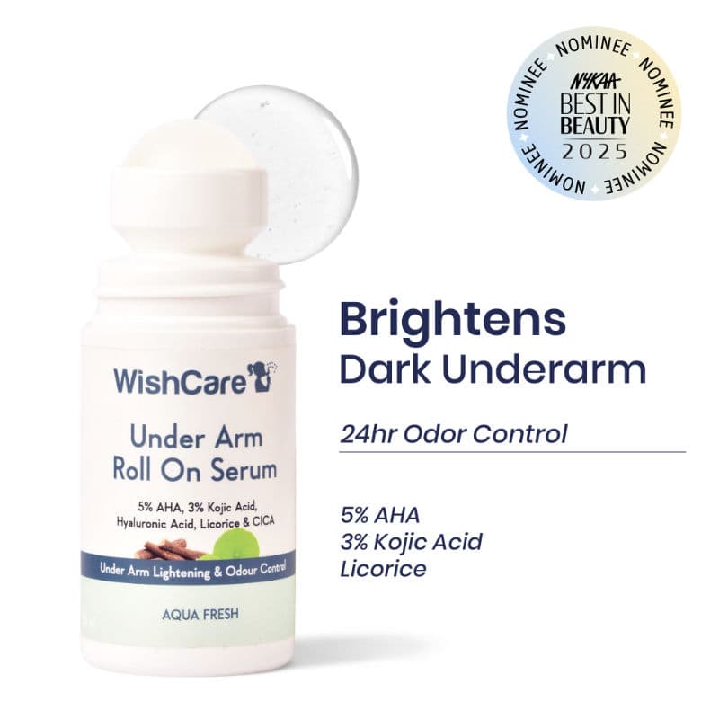 WishCare Aqua Fresh Underarm Roll On Serum-Reduces Pigmentation,Brightens Skin & Prevents Body Odour