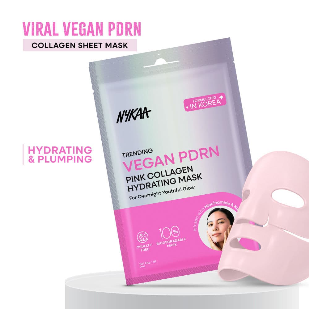 Nykaa Skin Vegan Pdrn Pink Collagen Hydrating Overnight Glow Mask With Niacinamide & Kojic Acid