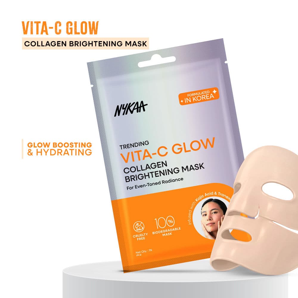 Nykaa Skin Vita-C Glow Collagen Brightening Overnight Mask With Kojic Acid For Glowing Skin