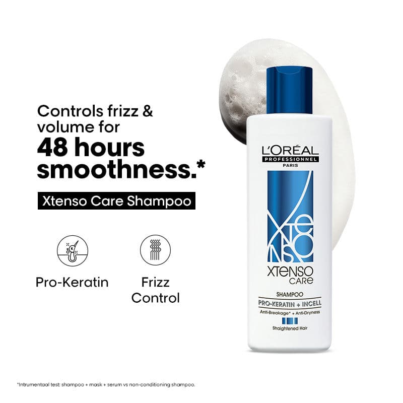 L'Oreal Professionnel Xtenso Care Shampoo, Frizz-Free Smooth Hair With Pro-Keratin & Incell