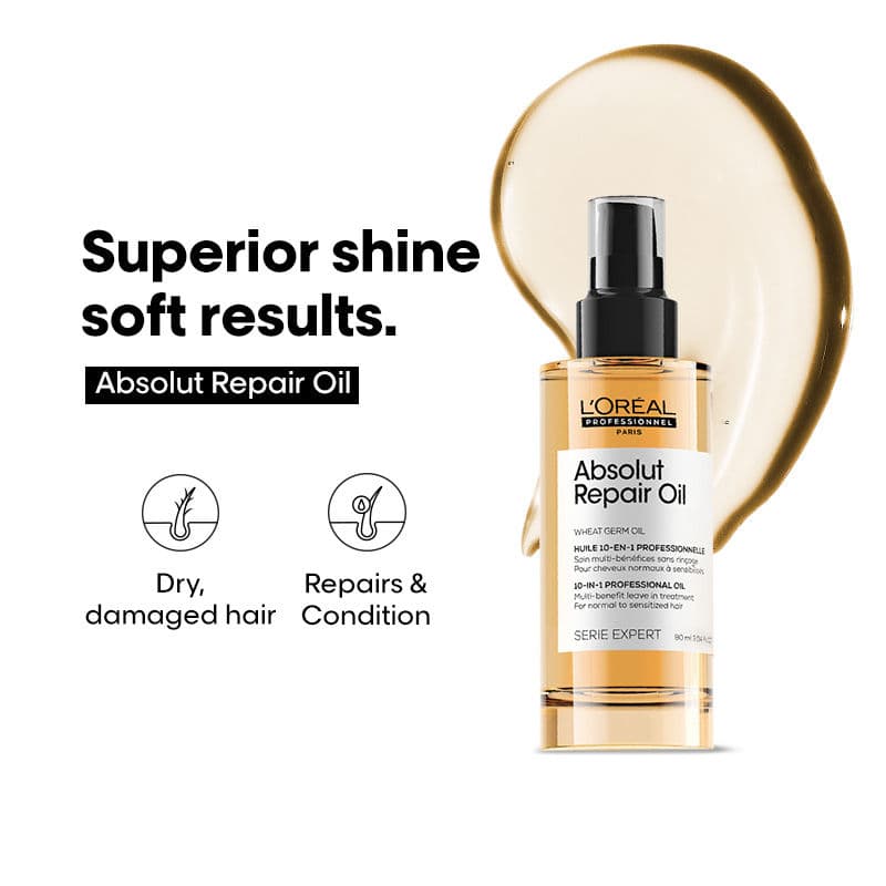 L'Oréal Professionnel Absolut Repair 10-in-1 Multi-Benefit Hair Serum For Dry And Damaged Hair