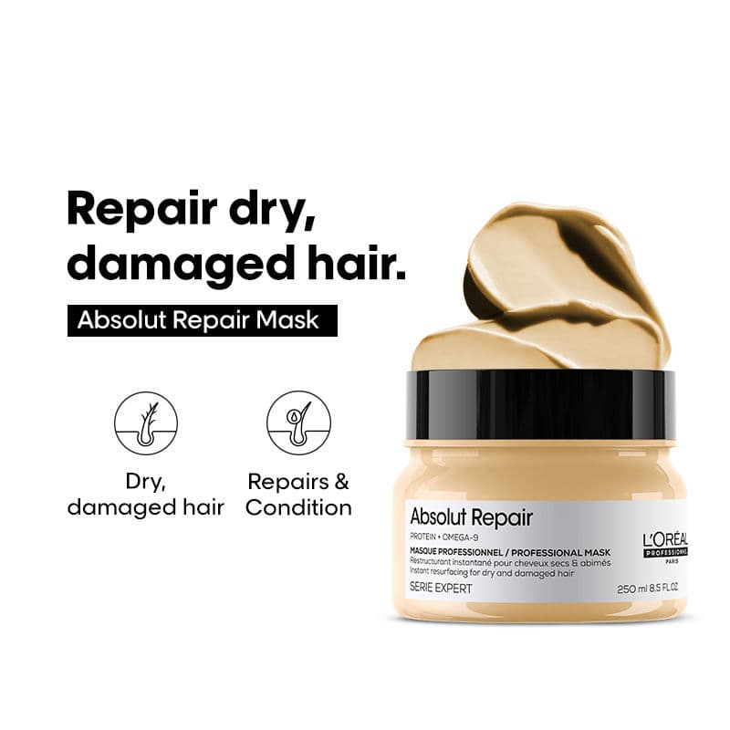 L'Oréal Professionnel Absolut Repair Mask For Dry and Damaged Hair With Protein & Omega-9
