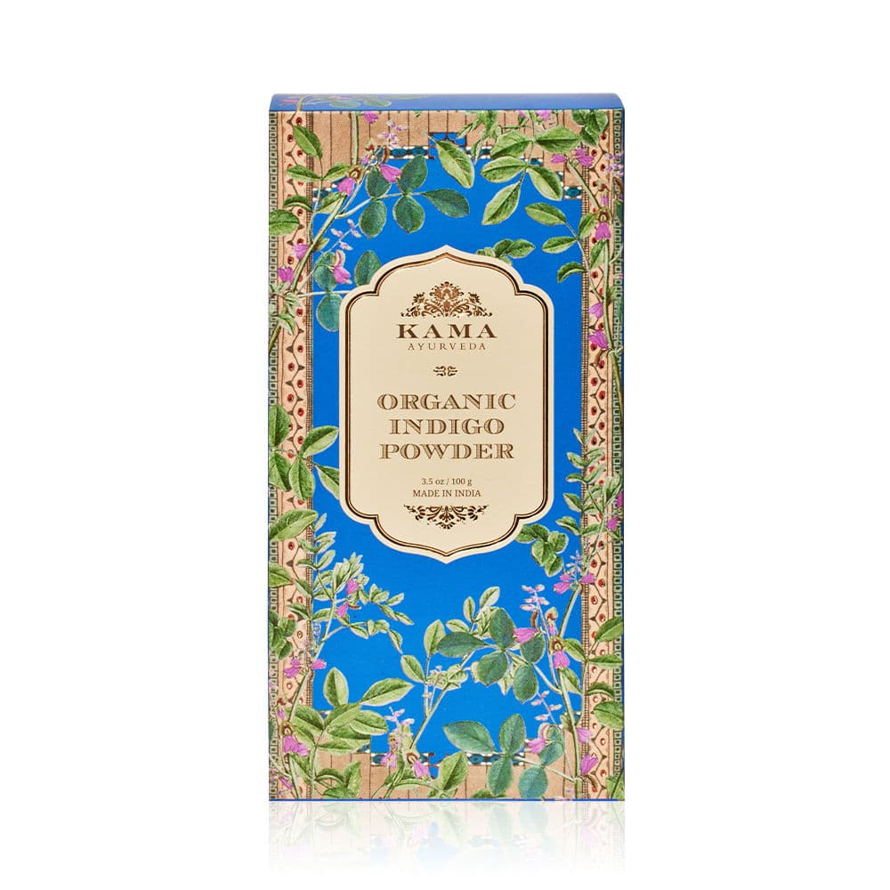 Kama Ayurveda Organic Indigo Powder For Natural Hair Coloring- 100% Organic, Prevents Premature Graying