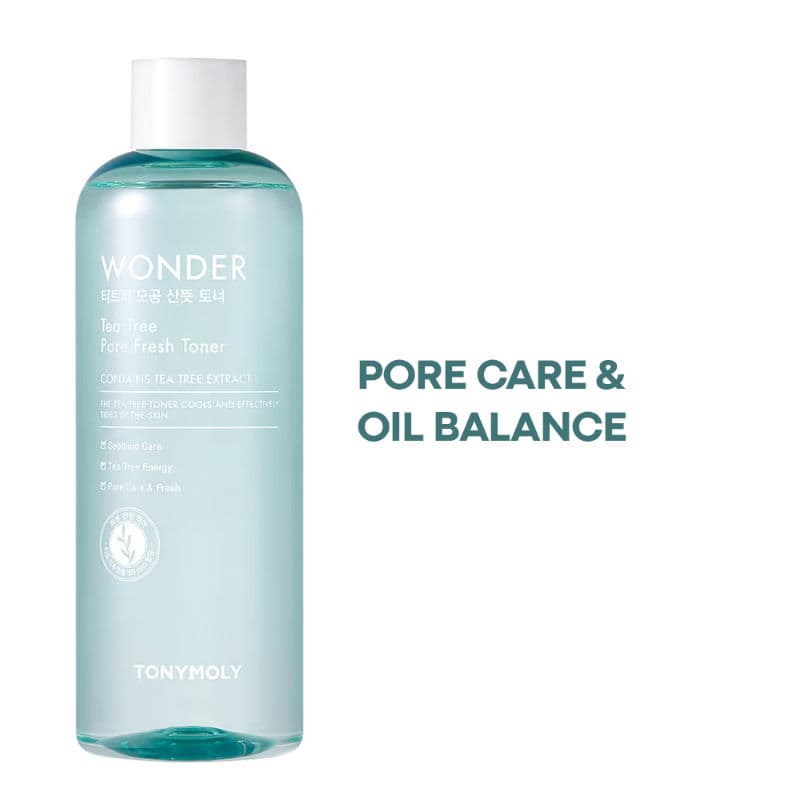 TONYMOLY Korean Wonder Tea Tree Pore Fresh Toner to Soothe & Control Oily Skin