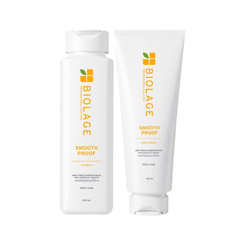 Biolage Smoothproof Anti-Frizz Shampoo Conditioner Combo with Camellia oil for 72HR Frizz Control