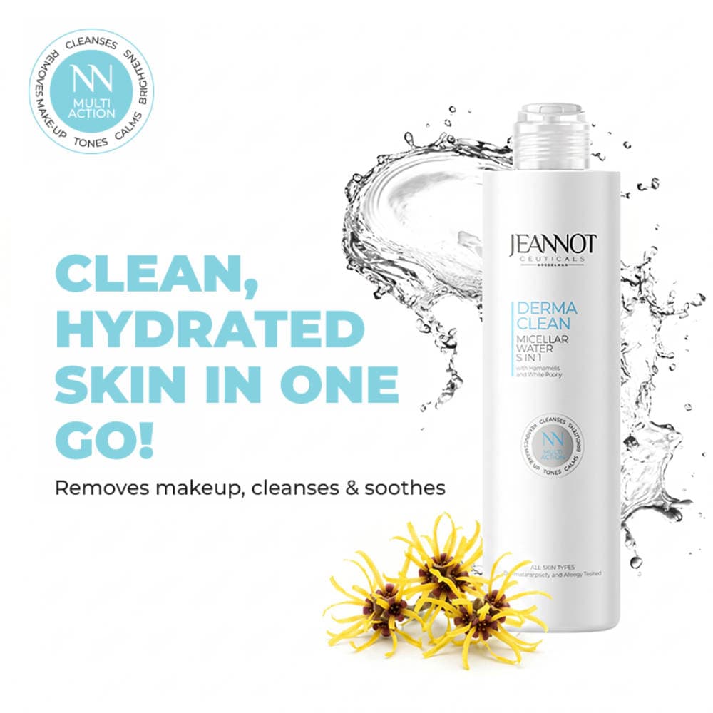 Jeannot Ceuticals 5 In 1 Micellar Water, Makeup Remover & Face Cleanser for Clean & Refreshed Skin