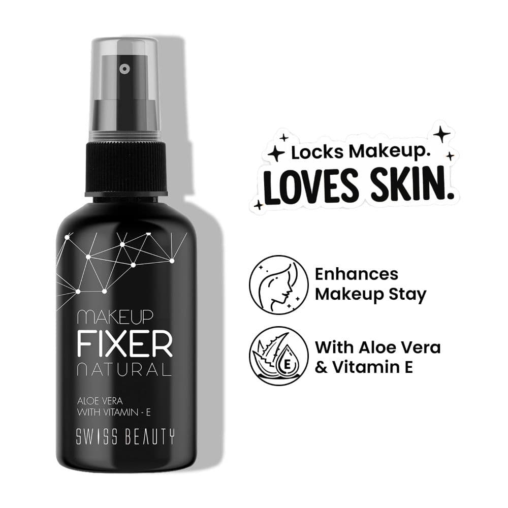 Swiss Beauty Long Lasting Professional Makeup Fixer Setting Spray With Vitamin E & Aloe Vera