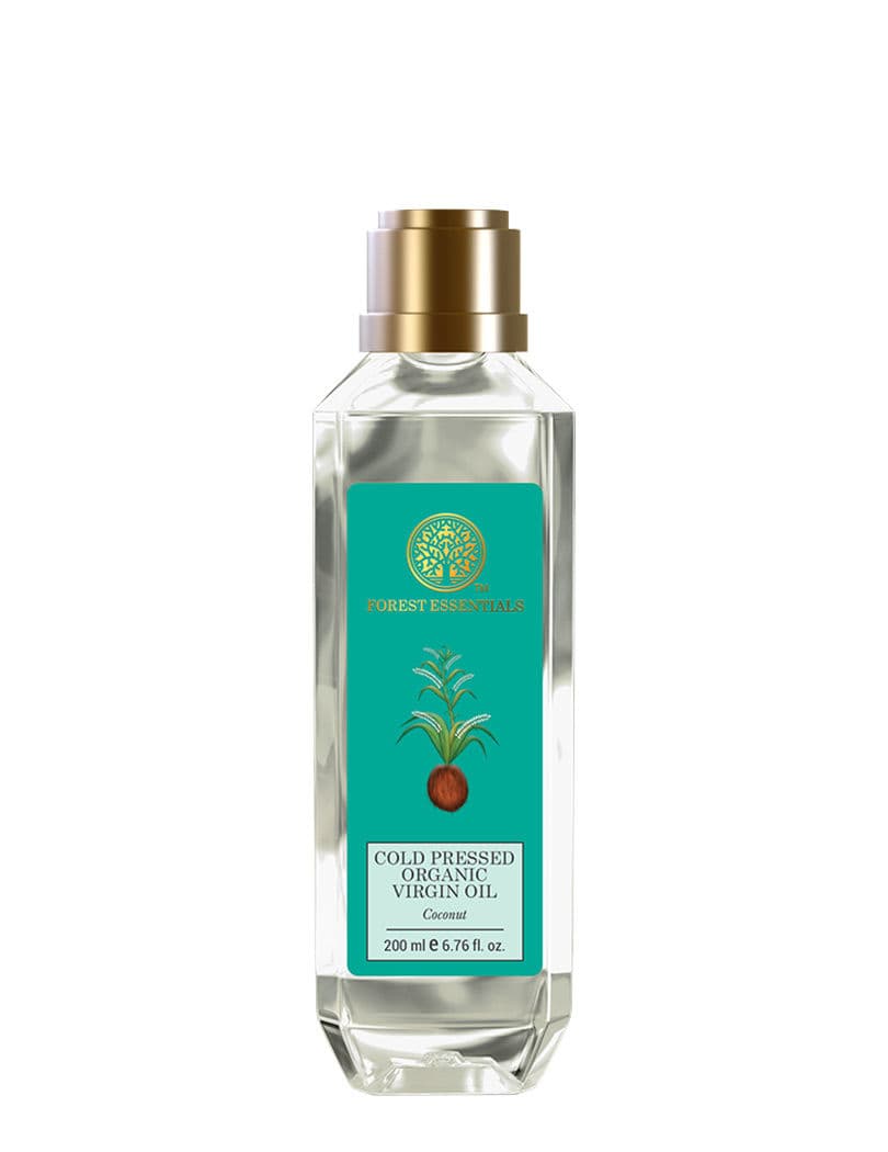 Forest Essentials Organic Cold Pressed Virgin Coconut Oil - Pure Coconut Massage Oil With Vitamin E
