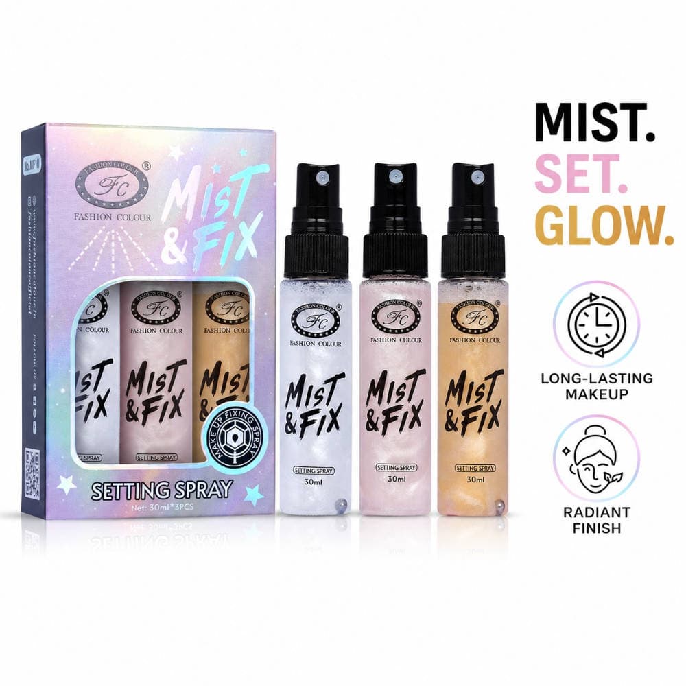 FASHION COLOUR Mist & Fix Setting Spray - Set of 3