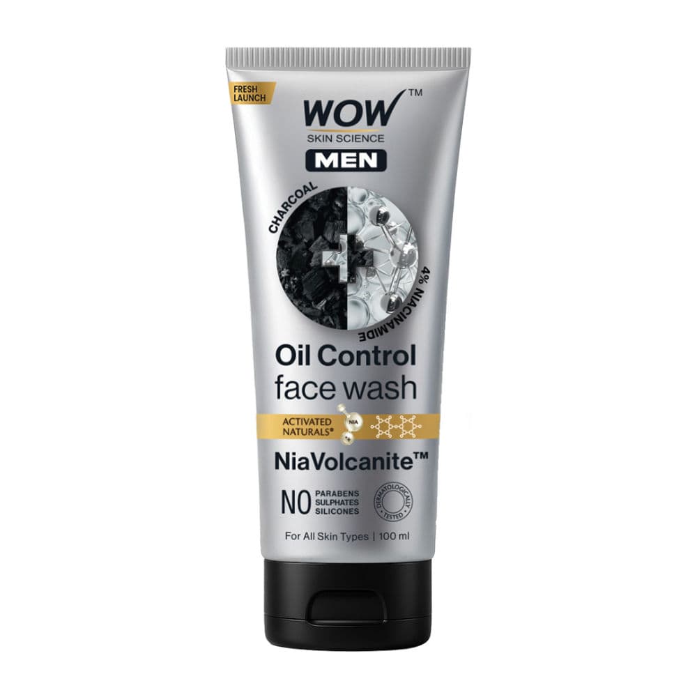WOW Skin Science Men Charcoal + Niacinamide Oil Control Face Wash