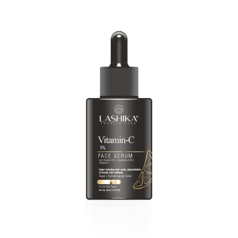 Lashika 5% Vitamin C Serum With Peptides & Ceramides For Brightening & Pigmentation