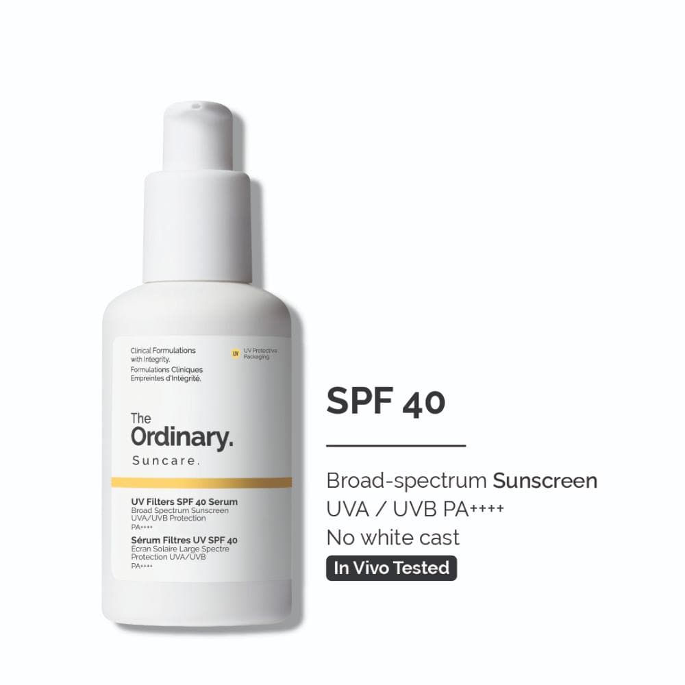 The Ordinary UV Filters SPF 40 Sunscreen PA++++ with no white cast, In-Vivo Tested