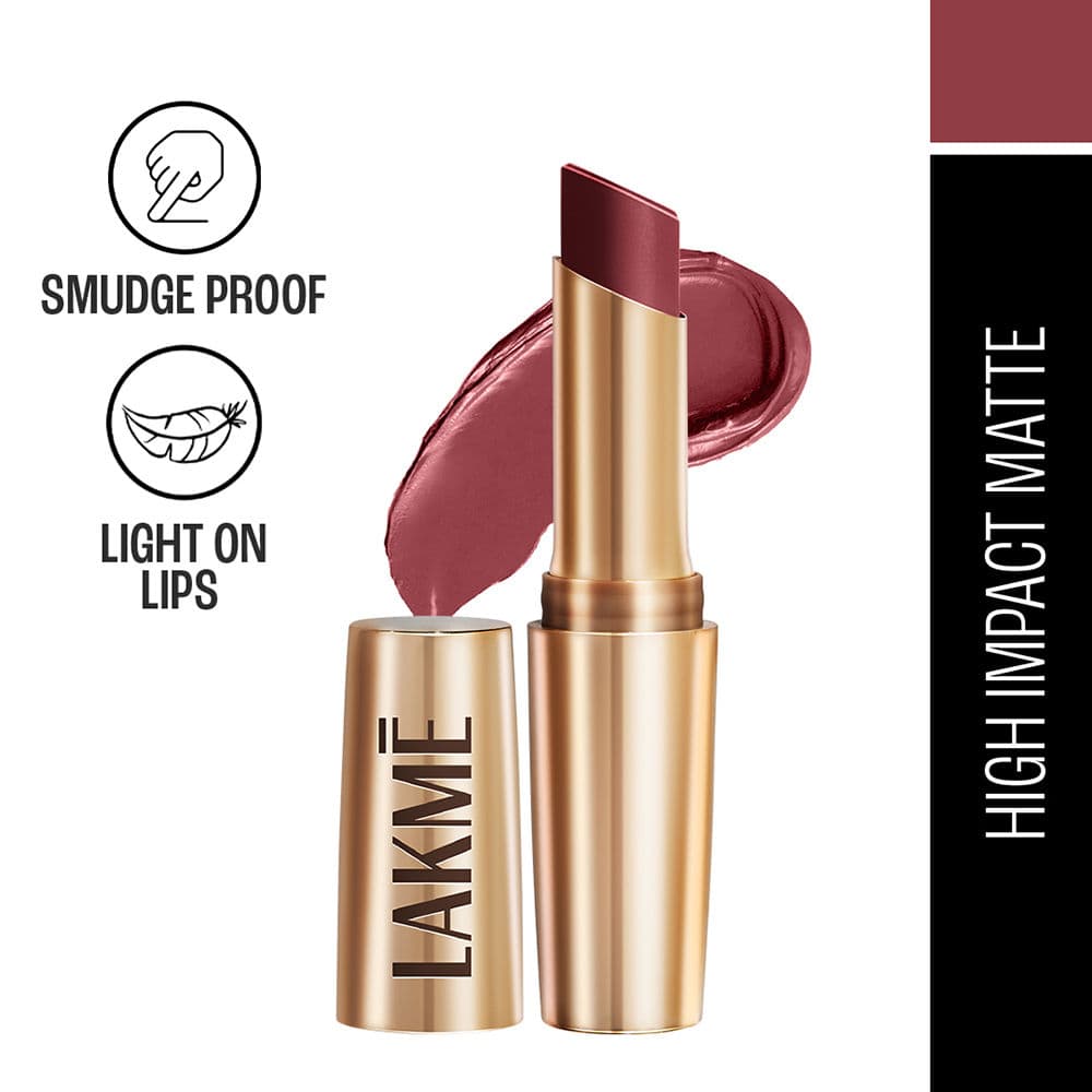 Lakme 9 To 5 Powerplay Priming Matte Lipstick For 16Hr Intense Matte , Rosy Sunday