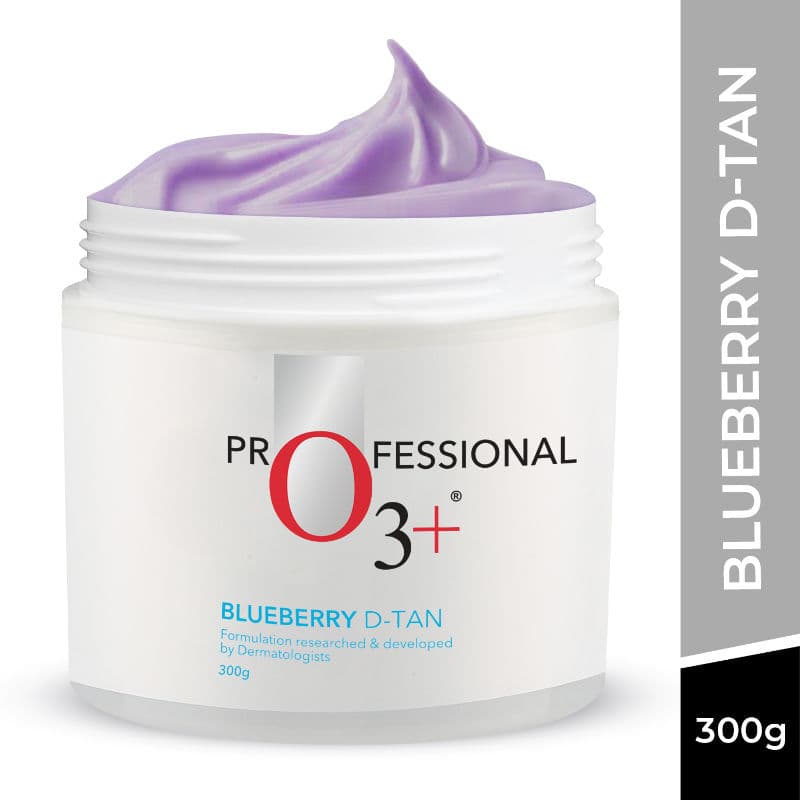 O3+ Blueberry D-TAN Face Pack for Tan Removal & Glowing Skin - Detan Mask for Dry Skin