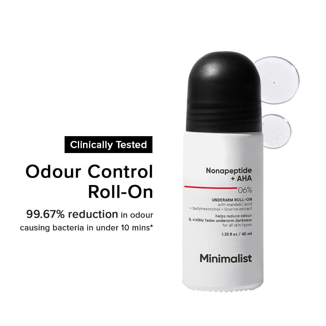 Minimalist Nonapeptide + AHA 06% Underarm Roll On For Odour-Free & Even Skin Tone