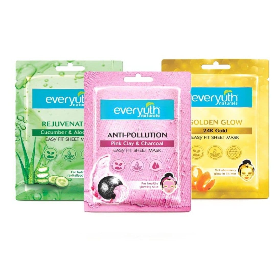 Everyuth Naturals Assorted Sheet Mask - Pack of 3